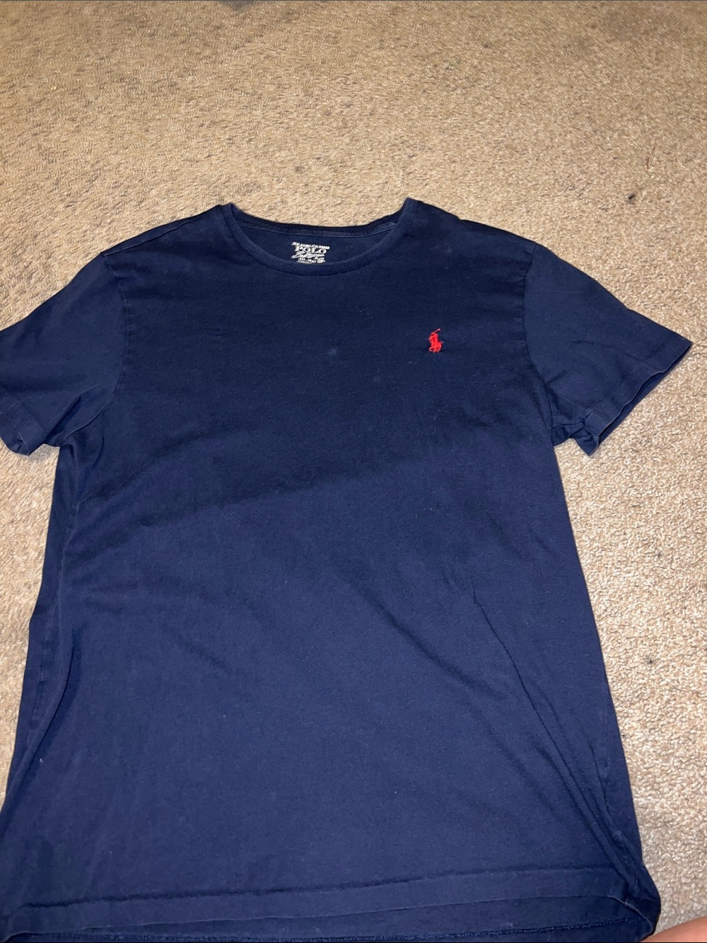 Polo by Ralph Lauren Navy Short Sleeve Crewneck Tee with Red Pony